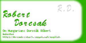 robert dorcsak business card