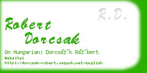 robert dorcsak business card